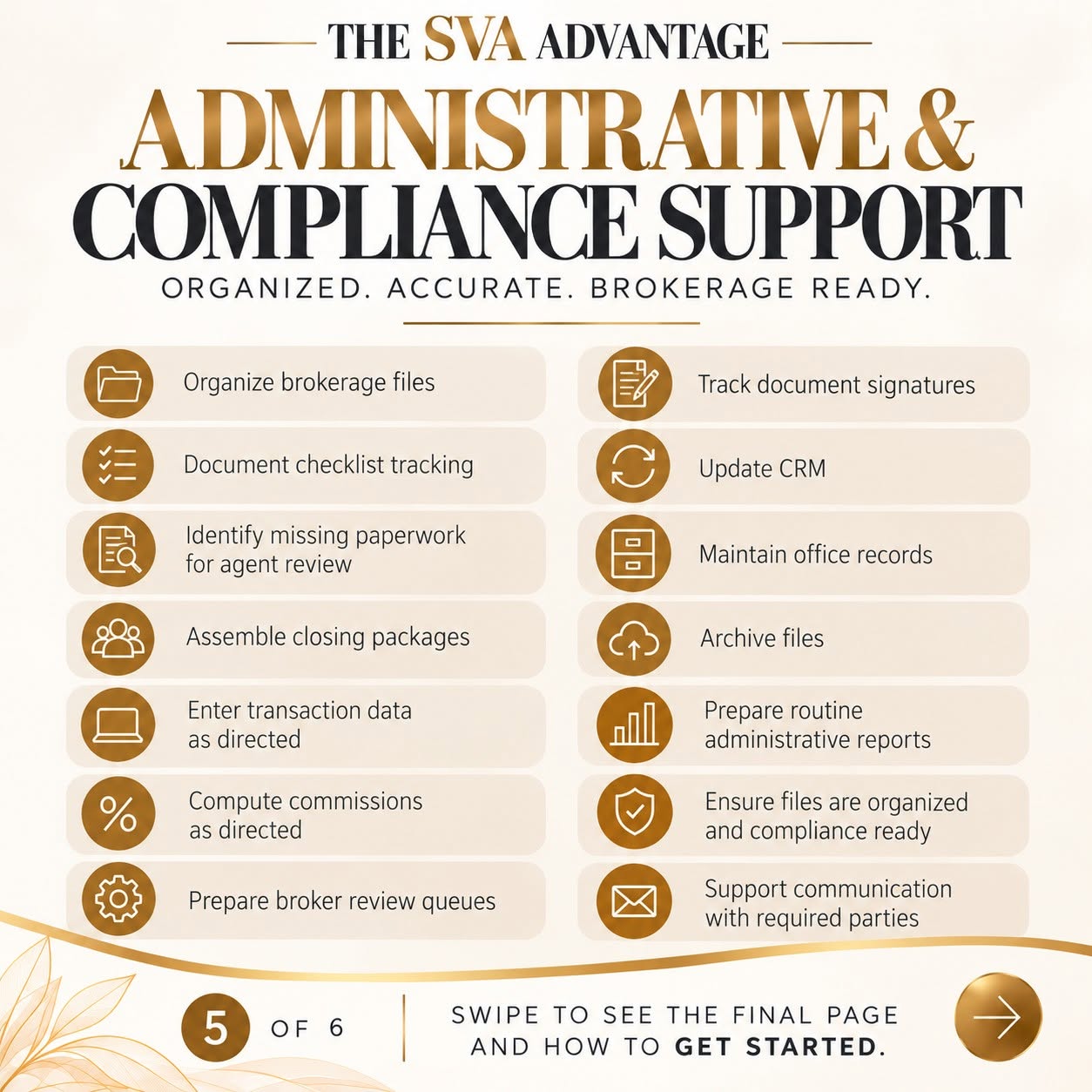 The SVA Advantage: administrative and compliance support